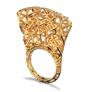 3d printed luxury ring with a thrones like design 