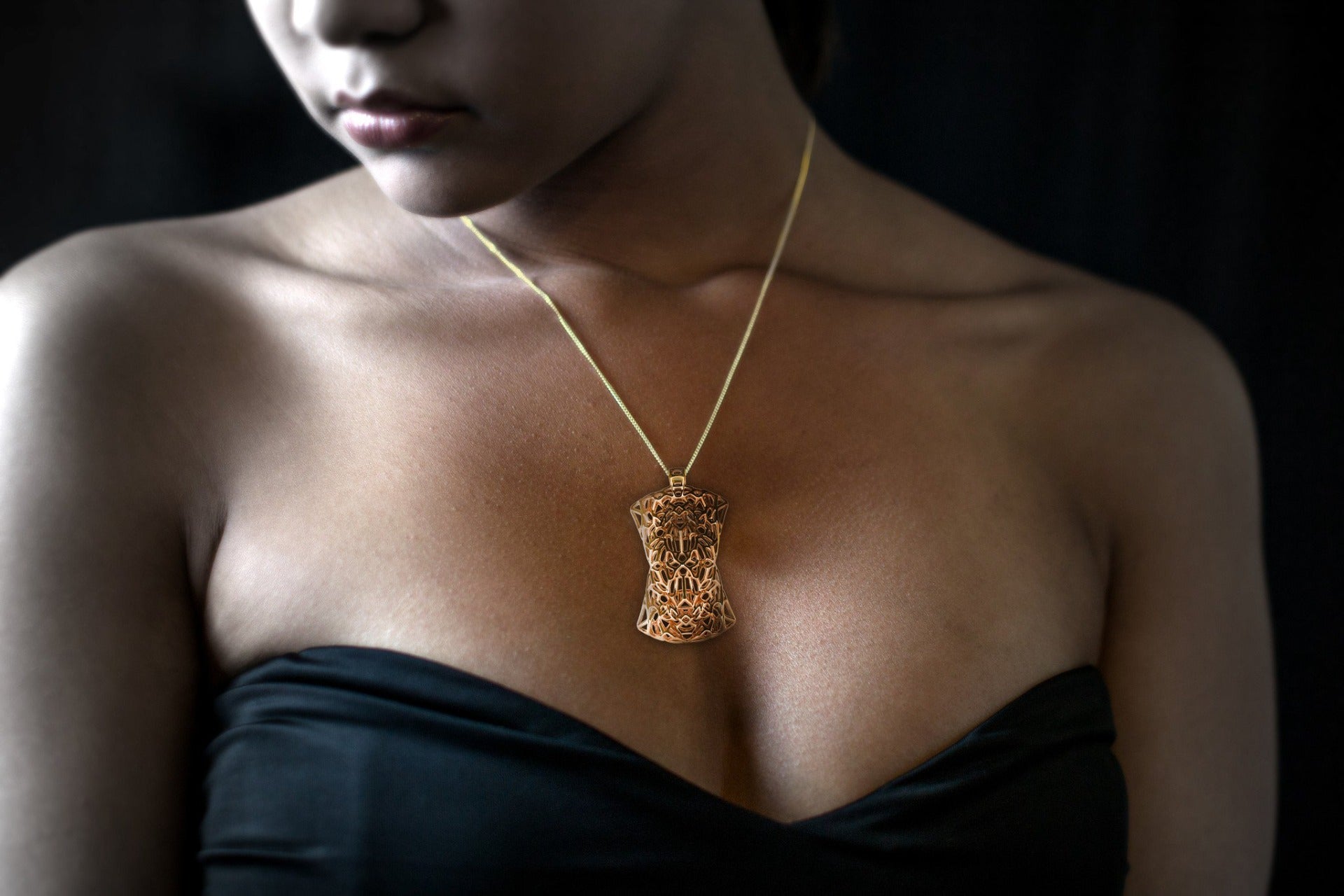 pendant on woman